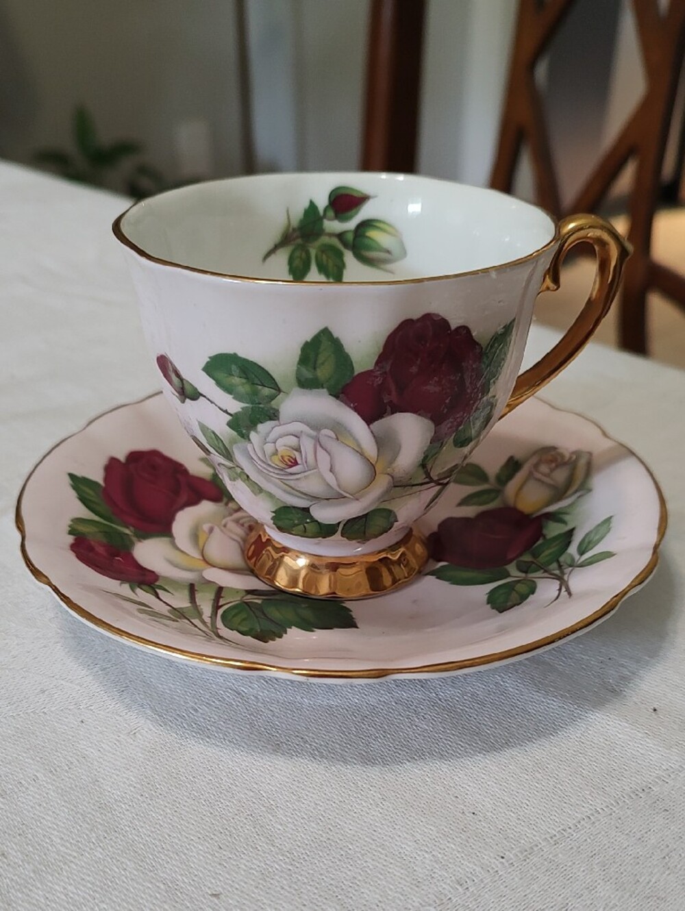 Beautiful Bone China Teacup And Saucer